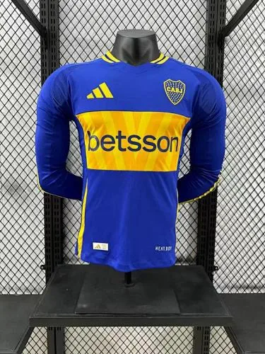 24-25 Boca Home Player Version Long Sleeve Soccer Jerseys Yupoo