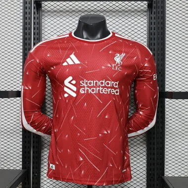 26-27 Player Liverpool Home Long Sleeve Kit S-3XL Cheap Football Jersey Wholesale Yupoo