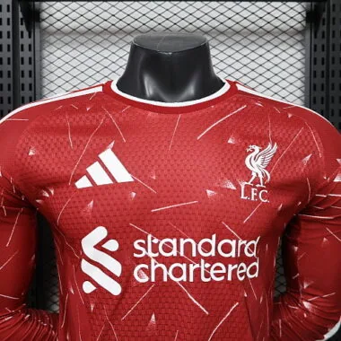 26-27 Player Liverpool Home Long Sleeve Kit S-3XL Cheap Football Jersey Wholesale Yupoo