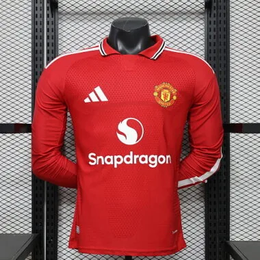 26-27 Player Manchester United Home Long Sleeve Kit S-3XL Cheap Football Jersey Wholesale Yupoo