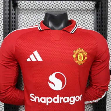 26-27 Player Manchester United Home Long Sleeve Kit S-3XL Cheap Football Jersey Wholesale Yupoo