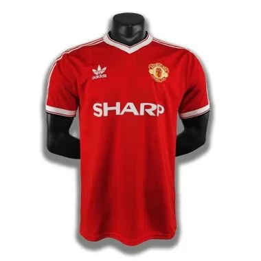 86-88 Retro Manchester United Home Kit Cheap Football Jersey Wholesale Yupoo