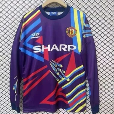 92-93 Retro Manchester United Goalkeeper Long Sleeve Kit Cheap Football Jersey Wholesale Yupoo