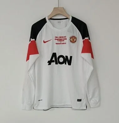 10-11 Retro Manchester United Third Away Champions League Final Long Sleeve Kit