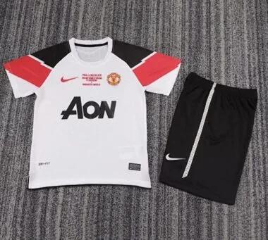 10-11 Retro Kids Manchester United Third Away Champions League Final Kit