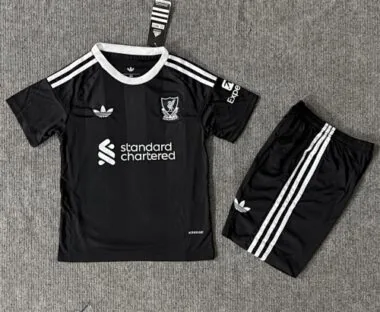 25-26 Kids Liverpool Goalkeeper Kits Cheap Football Jersey Wholesale Yupoo