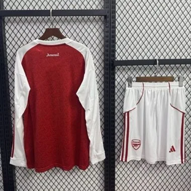 25-26 Kids Arsenal Home Long Sleeve Kits Cheap Football Jersey Wholesale Yupoo