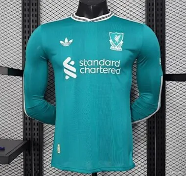 25-26 Player Liverpool Third Away Long Sleeve Kit Cheap Football Jersey Wholesale Yupoo