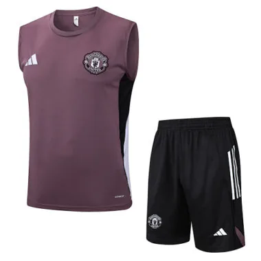 25-26 Manchester United Sleeveless Training Kits Tracksuits Cheap Football Jersey Wholesale Yupoo