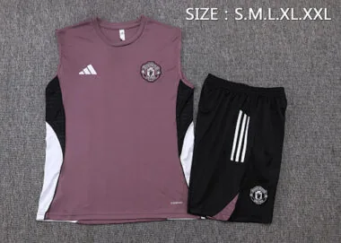 25-26 Manchester United Sleeveless Training Kits Tracksuits Cheap Football Jersey Wholesale Yupoo
