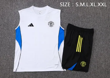 25-26 Manchester United Sleeveless Training Kits Tracksuits Cheap Football Jersey Wholesale Yupoo