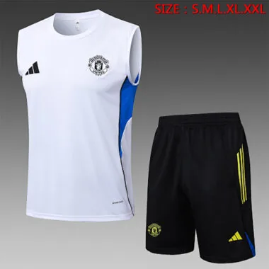 25-26 Manchester United Sleeveless Training Kits Tracksuits Cheap Football Jersey Wholesale Yupoo