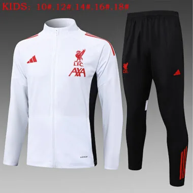 25-26 Kids Liverpool Training Kits Jacket Tracksuits Cheap Football Jersey Wholesale Yupoo