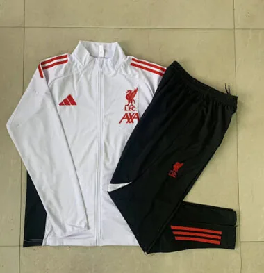 25-26 Kids Liverpool Training Kits Jacket Tracksuits Cheap Football Jersey Wholesale Yupoo