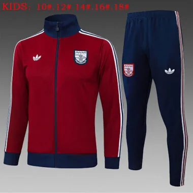 25-26 Kids Arsenal Training Kits Jacket Tracksuits Cheap Football Jersey Wholesale Yupoo