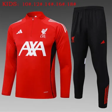 25-26 Kids Liverpool Training Kits Sweatshirt Tracksuits Cheap Football Jersey Wholesale Yupoo