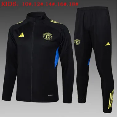 25-26 Kids Manchester United Training Kits Jacket Tracksuits