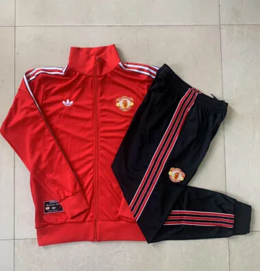 25-26 Kids Manchester United Training Kits Jacket Tracksuits