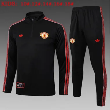 25-26 Kids Manchester United Training Kits Sweatshirt Tracksuits