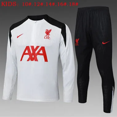 25-26 Kids Liverpool Training Kits Sweatshirt Tracksuits Cheap Football Jersey Wholesale Yupoo
