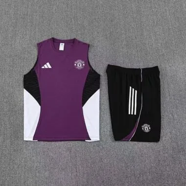 25-26 Manchester United Sleeveless Training Kits Football Tracksuits