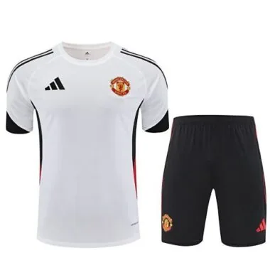 25-26 Manchester United White Training Kits Tracksuits Cheap Football Jersey Wholesale Yupoo