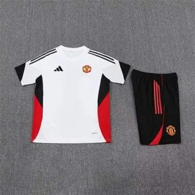25-26 Manchester United White Training Kits Tracksuits Cheap Football Jersey Wholesale Yupoo