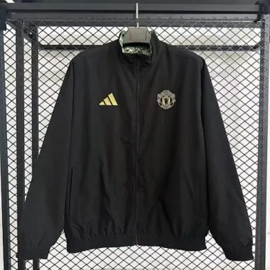 25-26 Manchester United Trench Coat Reversible Windbreaker Double-Sides Jacket