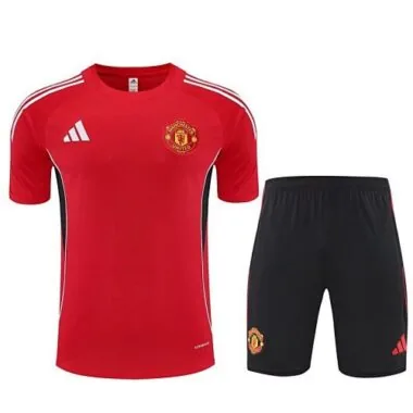 25-26 Manchester United Red Training Kits Tracksuits Cheap Football Jersey Wholesale Yupoo