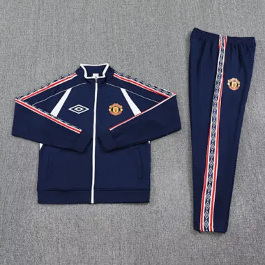 25-26 Manchester United Navy Tracksuit Long Jacket Suits Cheap Football Jersey Wholesale Yupoo