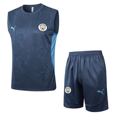 25-26 Manchester City Grey Training Kits Vest Suits Cheap Football Jersey Wholesale Yupoo