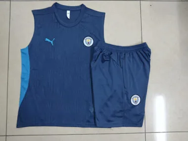 25-26 Manchester City Grey Training Kits Vest Suits Cheap Football Jersey Wholesale Yupoo