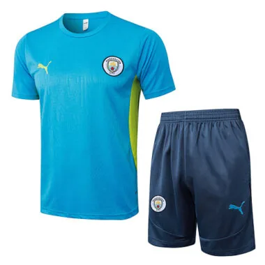 25-26 Manchester City Blue Training Kits Tracksuits Cheap Football Jersey Wholesale Yupoo