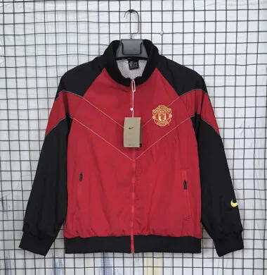 06-07 Manchester United Retro Red Windbreaker Jackets Cheap Football Jersey Wholesale Yupoo