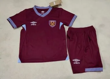 25-26 Kids West Ham United Home Kit Cheap Football Jersey Wholesale Yupoo