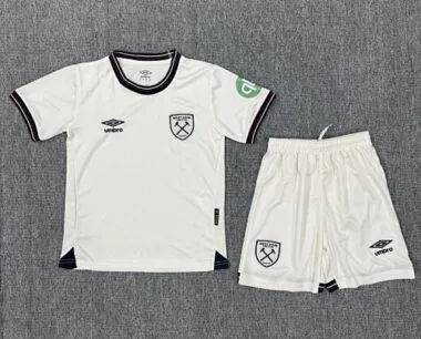 25-26 Kids West Ham United Away Kit Cheap Football Jersey Wholesale Yupoo