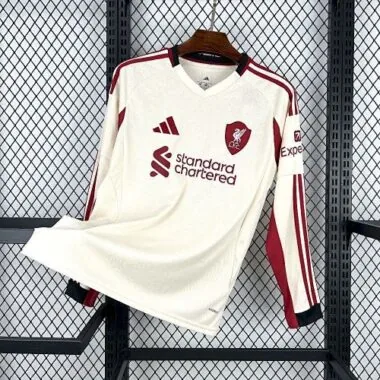 25-26 Liverpool Away Long Sleeve Kit Size S-4XL Cheap Football Jersey Wholesale Yupoo