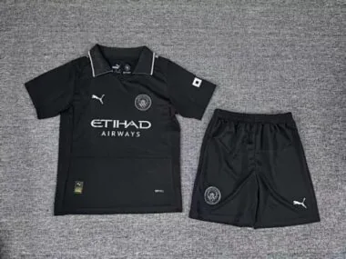 25-26 Kids Manchester City Away Kit Cheap Football Jersey Wholesale Yupoo