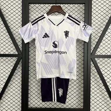 25-26 Kids Manchester United Away Kit Cheap Football Jersey Wholesale Yupoo