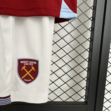 25-26 Kids West Ham United Home Kit Cheap Football Jersey Wholesale Yupoo