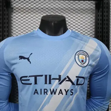 25-26 Players Manchester City Home Kit Long Sleeves Cheap Football Jersey Wholesale Yupoo