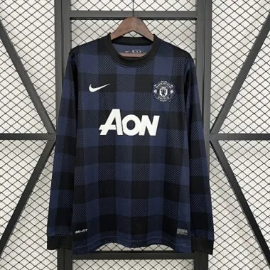 Retro 13-14 Long Sleeve Manchester United Away S-XXL Cheap Football Jersey Wholesale Yupoo
