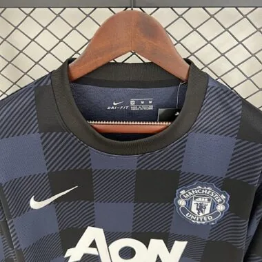Retro 13-14 Long Sleeve Manchester United Away S-XXL Cheap Football Jersey Wholesale Yupoo