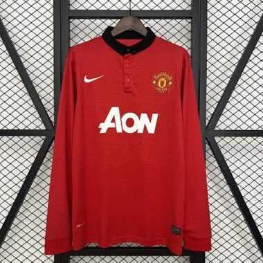 Retro 13-14 Long Sleeve Manchester United Home S-XXL Cheap Football Jersey Wholesale Yupoo