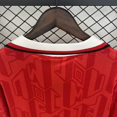 Retro 92-94 Long Sleeve Manchester United Home S-XXL Cheap Football Jersey Wholesale Yupoo