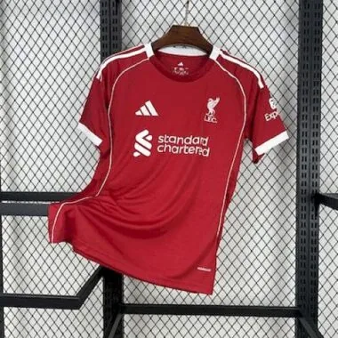 25-26 Liverpool Home Kit Football T-Shirt Cheap Football Jersey Wholesale Yupoo