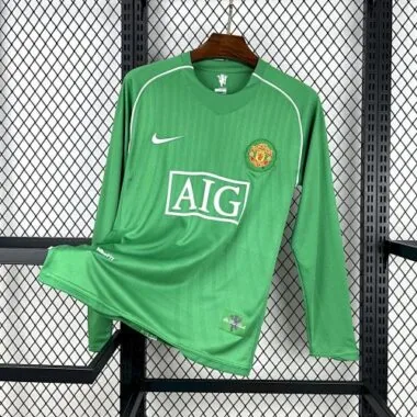 07-08 Manchester United Retro Long Sleeve Green Goalkeeper Kit Cheap Football Jersey Wholesale Yupoo