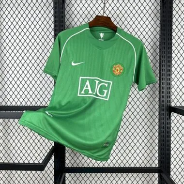 07-08 Manchester United Retro Green Goalkeeper Kit Cheap Football Jersey Wholesale Yupoo
