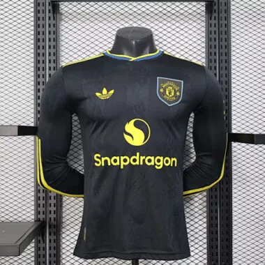 25-26 Player Manchester United Third Away Long Sleeve Kit Cheap Football Jersey Wholesale Yupoo