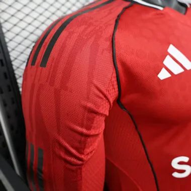 25-26 Player Manchester United Home Long Sleeve Kit S-3XL Cheap Football Jersey Wholesale Yupoo